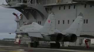 MiG29K fighter jet pulls off extremely short takeoff [upl. by Alletniuq]