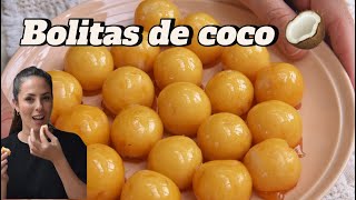 Bolitas de coco acarameladas el dulce perfecto [upl. by Eedyah]