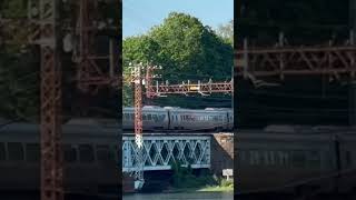 Amtrak Acela 2168 crosses the Mianus River Railroad Bridge at Cos Cob Park Connecticut [upl. by Nolahp218]