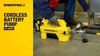 Cordless Battery Powered Hydraulic Pumps SCSeries  Enerpac [upl. by Ilegna]