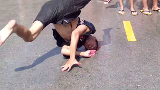 Songkran Festival BBoy สงกรานต์ ปี 57โชว์ BBoy กลางเมือง จพัทลุง [upl. by Charissa]