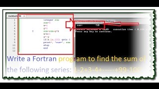 Algorithm Write a Fortran program to find the sum of the following series [upl. by Mosa]