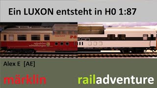 Ein LUXON Dome Car entsteht in H0 187 aus einem Märklin Modell  railadventure bei Geisel  AE 318 [upl. by Llednahc]