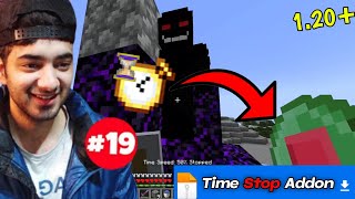 how to time stop in minecraft mcpe 120  mcpe time stop addon  120 mod for mcpe YesSmartyPie [upl. by Ainadi]