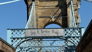 Checking out the John Roebling suspension bridgegoing to our Nieces wedding [upl. by Hakceber]