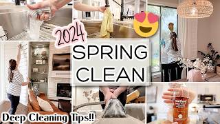 SPRING CLEAN WITH ME Real Life Cleaning Motivation  TIPS [upl. by Mayce650]