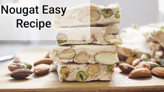 Irani Sweet Nougat Recipe  Persian Gaz  How to Make Nougat at Home [upl. by Tedman]