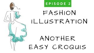 Ep 2  Fashion Illustration for Beginners  Another Way to Draw an Easy Croquis [upl. by Hoo]