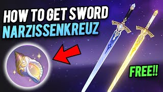 How to Get the Sword of Narzissenkreuz amp Surging Sacred Chalice Refinement Material  Genshin 42 [upl. by Cullie]