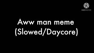 Aww man meme SlowedDaycore [upl. by Afatsuom]