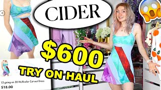 600 CIDER TRY ON HAUL Is Cider Store Legit My Subscribers Pick My Cider Haul 2021 [upl. by Winfield904]