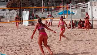 Jugadas del Campeonato XVIII de Vóley Playa Femenino en Rota 2024 [upl. by Gabriello497]