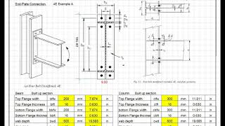 Design of four bolt unstiffened extended end plate connection type 4E by A B Quadri PEB STRUCTURE [upl. by Leiand]