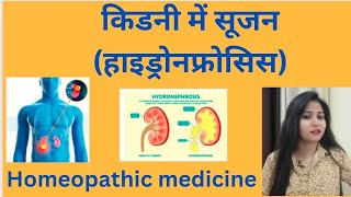 क‍िडनी में सूजन हाइड्रोनफ्रोसिस  Hydronephrosis symptomscauses amp homeopathic medicine in hindi [upl. by Wolford]