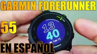 GARMIN Forerunner 55 FR55 ⌚ Todas las Respuestas RÁPIDAS Review en español [upl. by Adnuahsal]