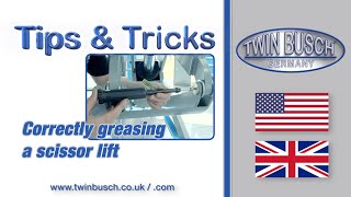 Correctly greasing a scissor lift from TWIN BUSCH®  Tips amp Tricks [upl. by Yliak]