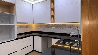 دمج صناديق الالومنيوم مع واجهة مدف مات و نتيجة كانت طوب 😍😍مع CUISINE ALUMINIUM ALUXTRALUXE TANGER [upl. by Dymphia495]