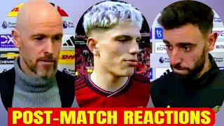 MUST WATCH 🚨 Garnacho Bruno amp Ten Hag postmatch interview  Man United 20 Everton 💪 Man Utd news [upl. by Ontine]