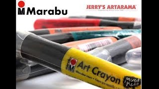 Marabu Mixed Media Art Crayons Product Demo [upl. by Eitsirc]