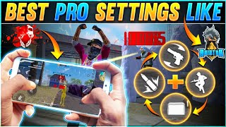 Free Fire Best Pro Settings Of 2021 Full Details  Garena Free Fire [upl. by Esoj941]