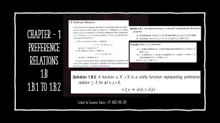 Preference Relation and Utility Function  MasCollel Whinston and Green  Microeconomics Theory [upl. by Irelav]