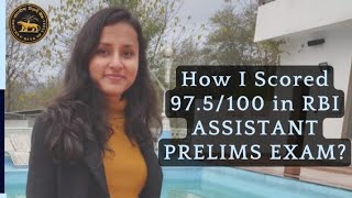 HOW I SCORED 975100 IN RBI ASSISTANT PRELIMS EXAM  STEPS TO GROW [upl. by Herodias]