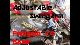 Ducati Panigale Swingarm Conversion  Convert your Base or S to V4R Adjustable Pivot  EASY [upl. by Locke388]