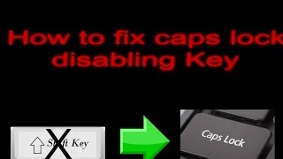 How to fix caps lock disabling key problem║Tech Master Computer Tutorials║ [upl. by Mad]