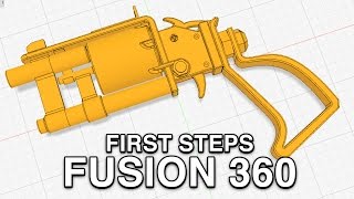 First Steps in Fusion 360  Pipe Revolver Pistol [upl. by Haig829]