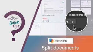 Odoo Quick Tips  Split Documents Documents [upl. by Liatris821]