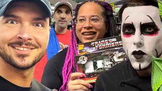 AEW Wrestlers Toy Hunt at the MOST EPIC TOY STORE • Dallas Vintage Toys Dallas TX [upl. by Aynos]