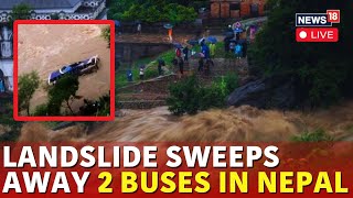 Nepal Landslide News LIVE Landslide In Nepal Sweeps Two Buses Carrying More Than 60 People  N18L [upl. by Eeslehc307]