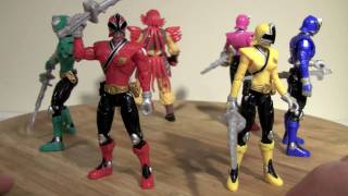 Power Rangers Samurai Mega Ranger Figures [upl. by Ziegler]