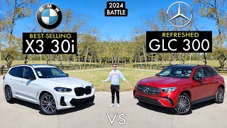 GERMAN RIVALS  2024 BMW X3 vs 2024 Mercedes GLC 300 Comparison [upl. by Haerdna]