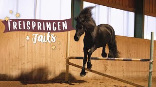 Freispringen  Lustiger Stalltag mit Nici  Fails  VLOG 51  Pilsali [upl. by Onitnas]