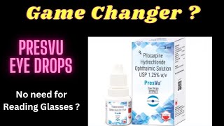 PresVu Eye Drops  A Real Game Changer [upl. by Sulihpoeht]