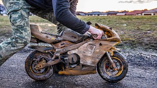 Kawasaki Ninja Minibike  Restoration Abandoned rusty Minibike [upl. by Akerdna673]