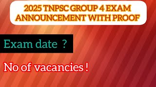 2025 Exam preparation and announcements of group 4 Exam date tamil tnpsc [upl. by Asert]