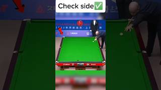 Check side✅🎱snooker snookershow snookertricks skillsshortsfeed [upl. by Kym795]