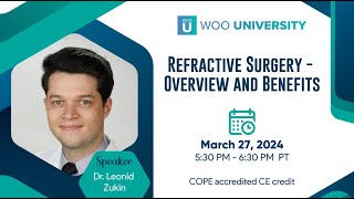 Refractive Surgery  Overview And Complications [upl. by Marget]