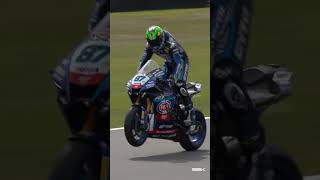 Remy Gardners WheelieWednesday celebration in Race 2 🔥  2024 DutchWorldSBK 🇳🇱 [upl. by Areid678]