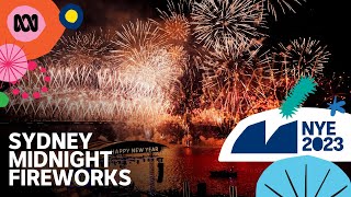 Sydney Midnight Fireworks  LIVE New Years Eve 2023 [upl. by Nena579]