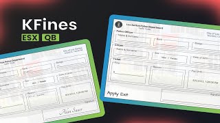 FiveM FREE ESXQB KFines  Nice Traffic Tickets with option to pay later [upl. by Eelyr42]