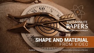 Shape and Material from Video  Two Minute Papers 131 [upl. by Ahmar51]