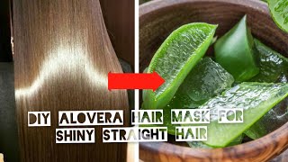 DIY Alovera hair mask for silky shiny straight hair  stop hairfall at home beautylab [upl. by Grimona]