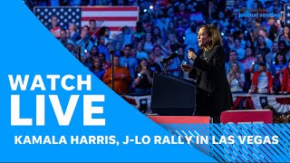 LIVE Kamala Harris rally in Las Vegas Jennifer Lopez and Maná a Mexican pop rock band to join [upl. by Attenad]