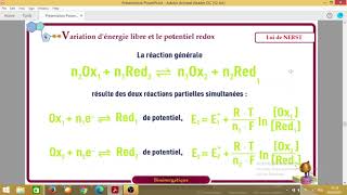 Biochimieبالعربية  5 Bioénergétique  Part 3 Le Potentiel Redox [upl. by Airad]