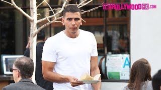 Younes Bendjima Is Asked About Proposing To Kourtney Kardashian At Zinque Cafe 12418 [upl. by Curren]