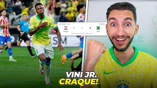 Brasil 4 x 1 Paraguai  VINI JR SENDO PROTAGONISTA⭐🇧🇷 [upl. by Petrick]