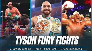 All of Tyson Furys Best Fights  FIGHT MARATHON  UNDISPUTED CLASH SATURDAY ESPN PPV [upl. by Niatirb]